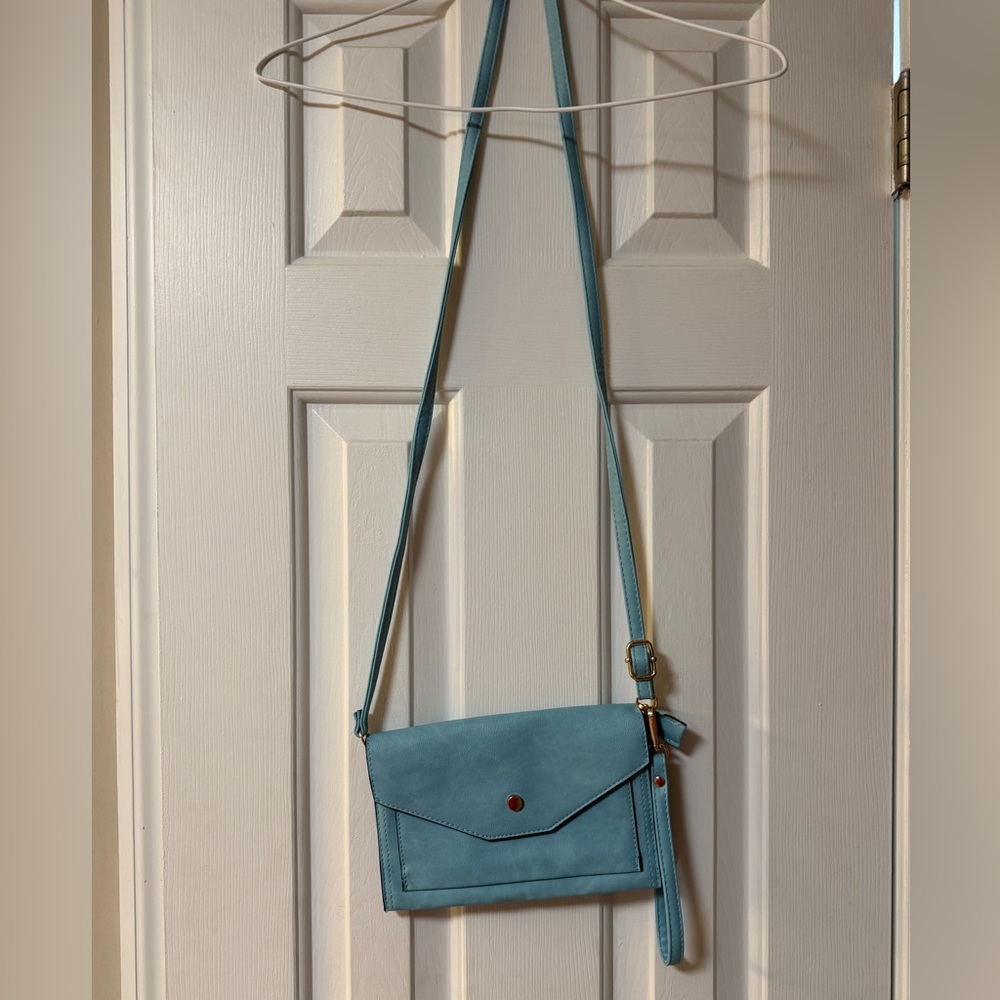 Blue Crossbody Envelope Bag - Casual Shoulder Purse